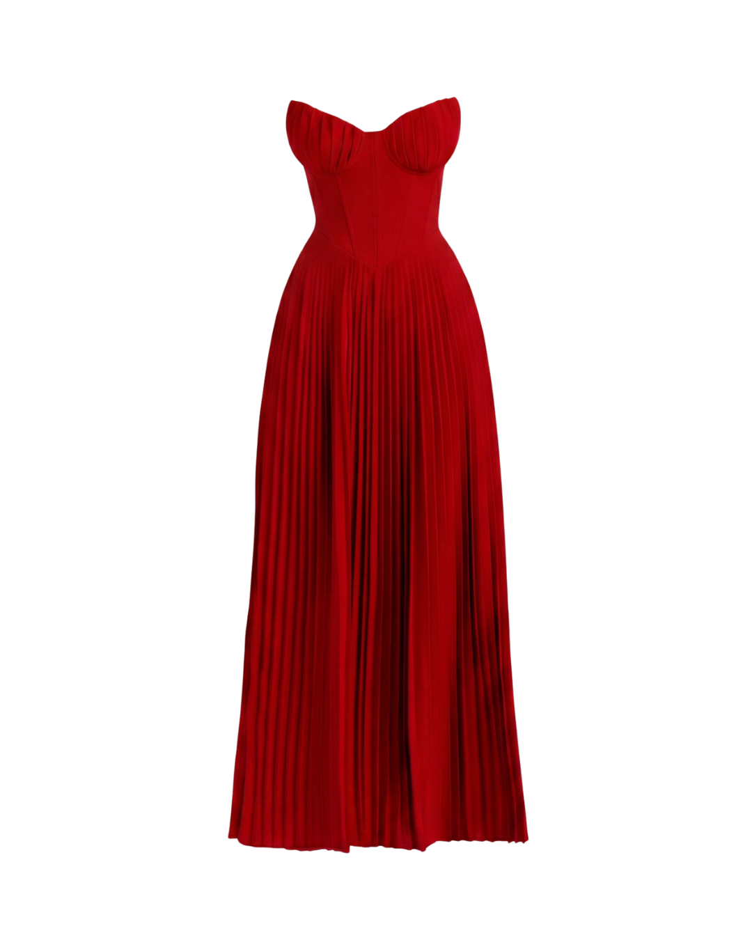 Velvet Hour | Maxi-jurk met V-hals en plissérok