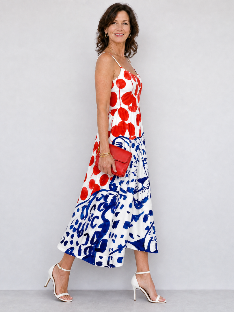 Zarelia | Midi-jurk met luipaardprint