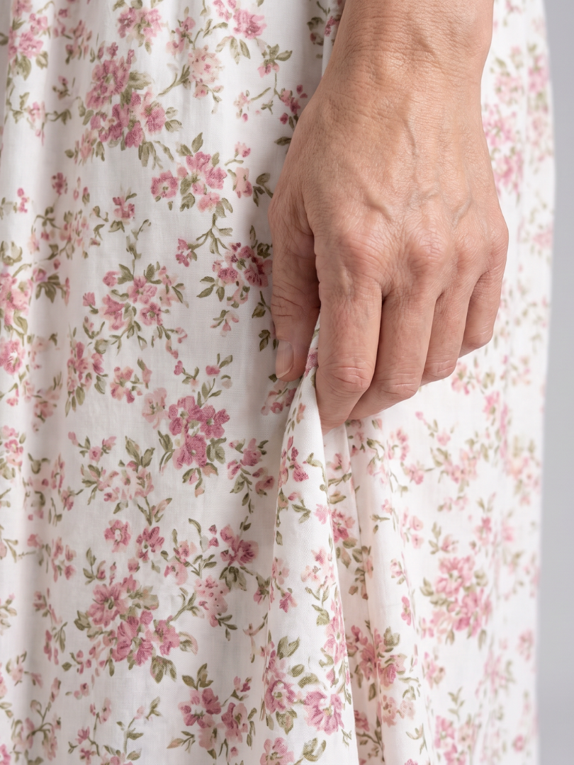 Elique | Mouwloze midi-jurk met bloemenprint en V-hals