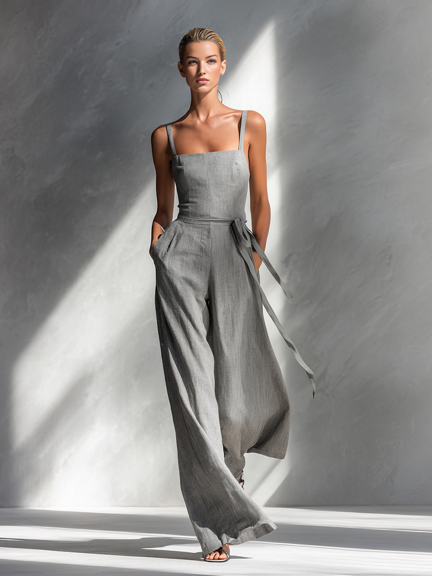Charlotte | Mouwloze jumpsuit met vierkante hals