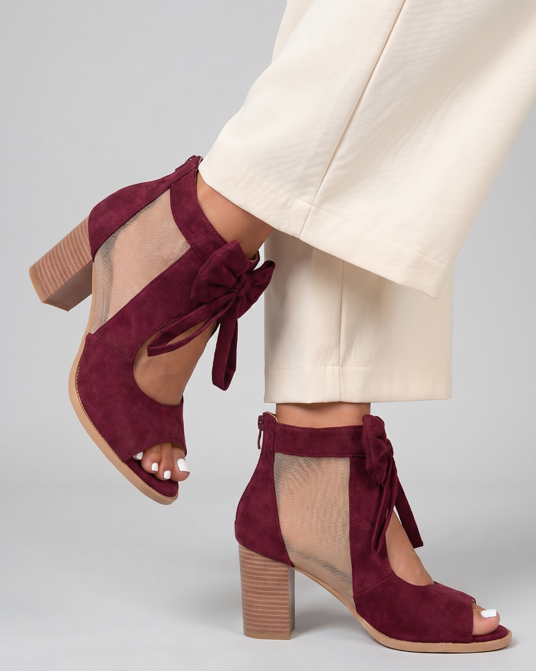Comone | Sandalen met open neus en blokhak