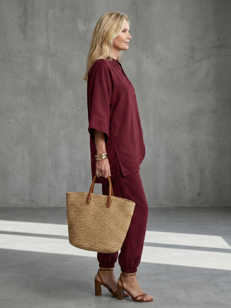 Georgiana | Tuniek met broek en V-hals