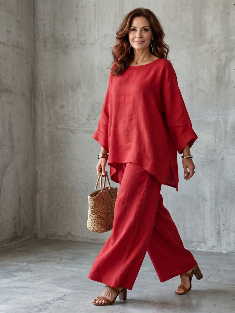 Prue | Oversized tuniek met wijde broek