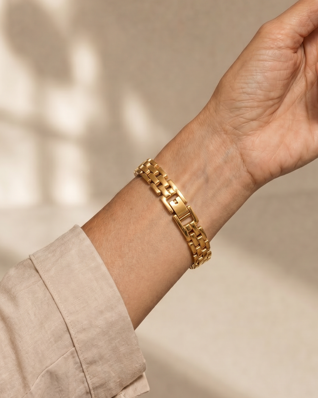 Vios | Armband met dubbele rij schakels