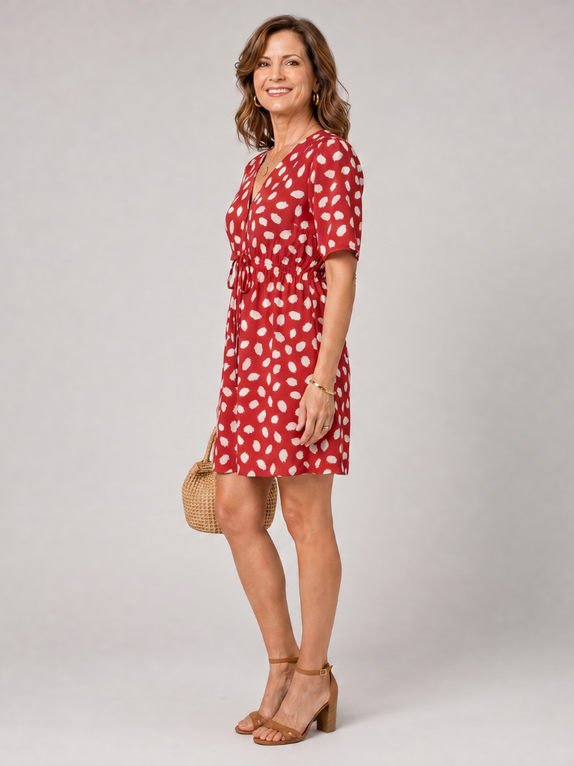 Newmal | Mini-jurk met print en knoopsluiting