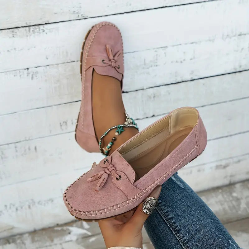 Ulyssa - Dames loafers met strikdetail en flexibele zool
