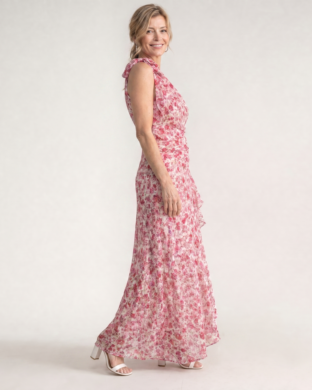 Ikele | One-shoulder midi-jurk met ruches