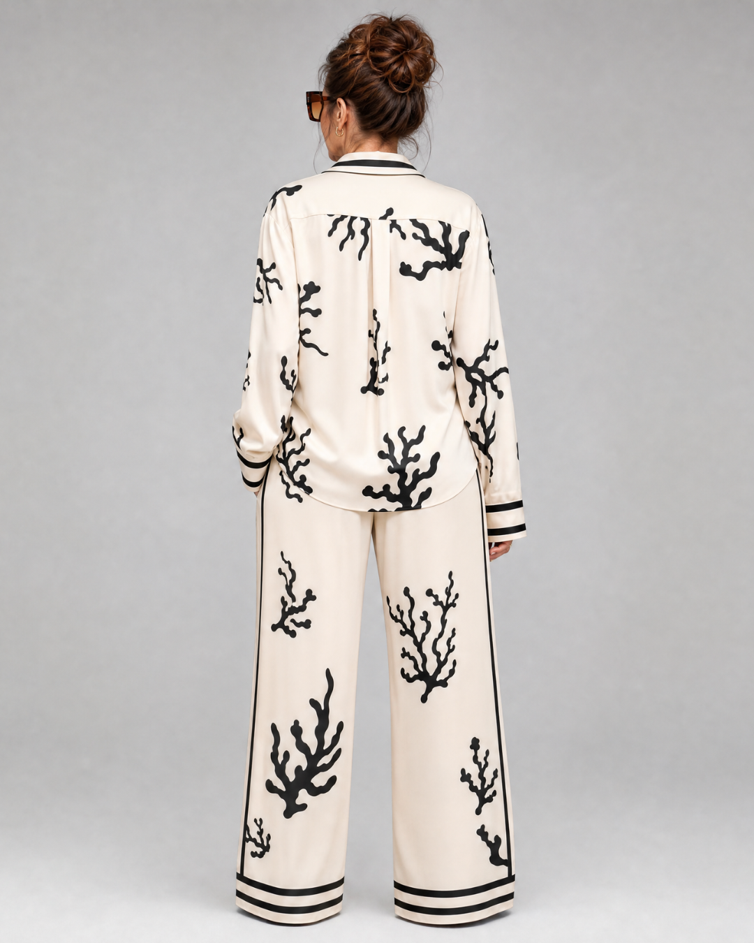 Omeni | 2-delige Set met Blouse en Wijde Broek