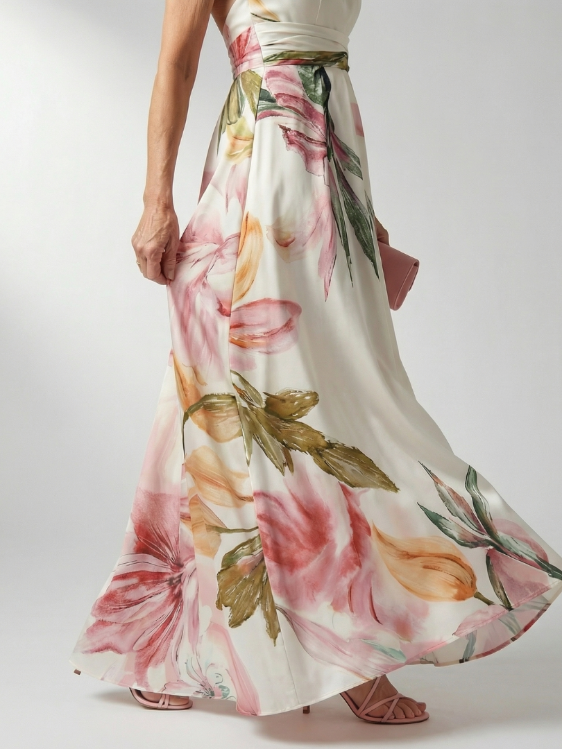 Amiel | Lichte maxi-jurk met bloemenprint