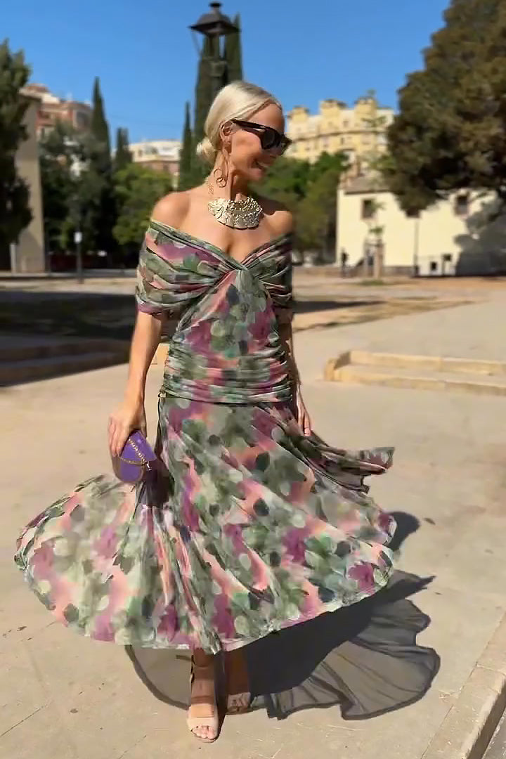 Louise | Elegante Maxi Feestjurk met V-hals
