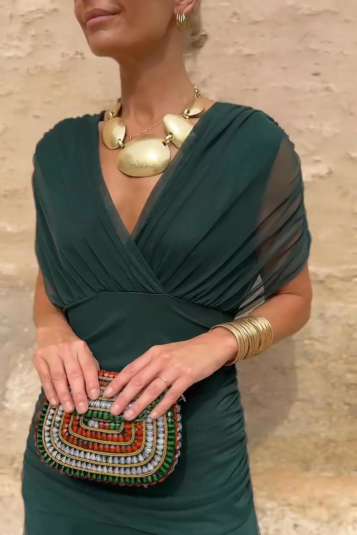 Louise | Elegante Maxi Feestjurk met V-hals