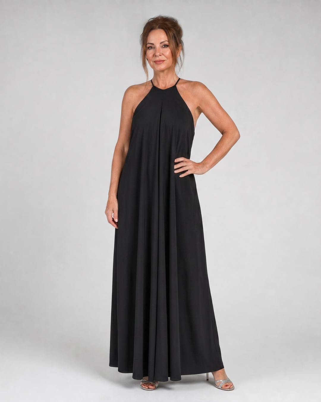 Shotle | Mouwloze vloeiende maxi-jurk