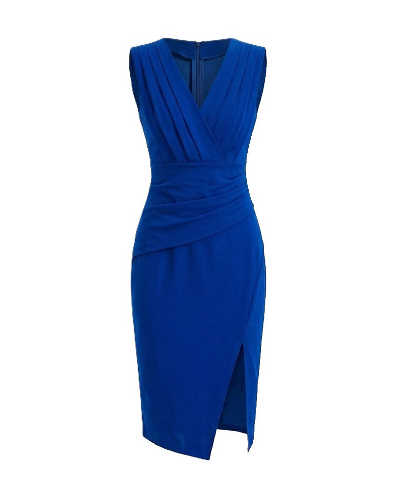 Night Glass | Mouwloze jurk met V-hals en split