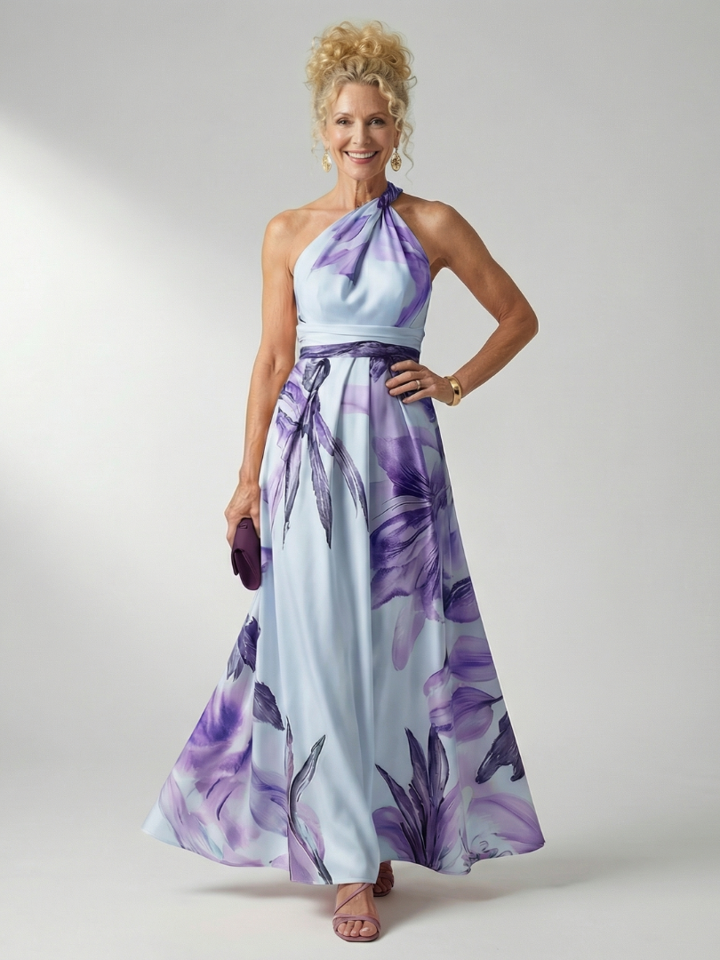 Amiel | Lichte maxi-jurk met bloemenprint