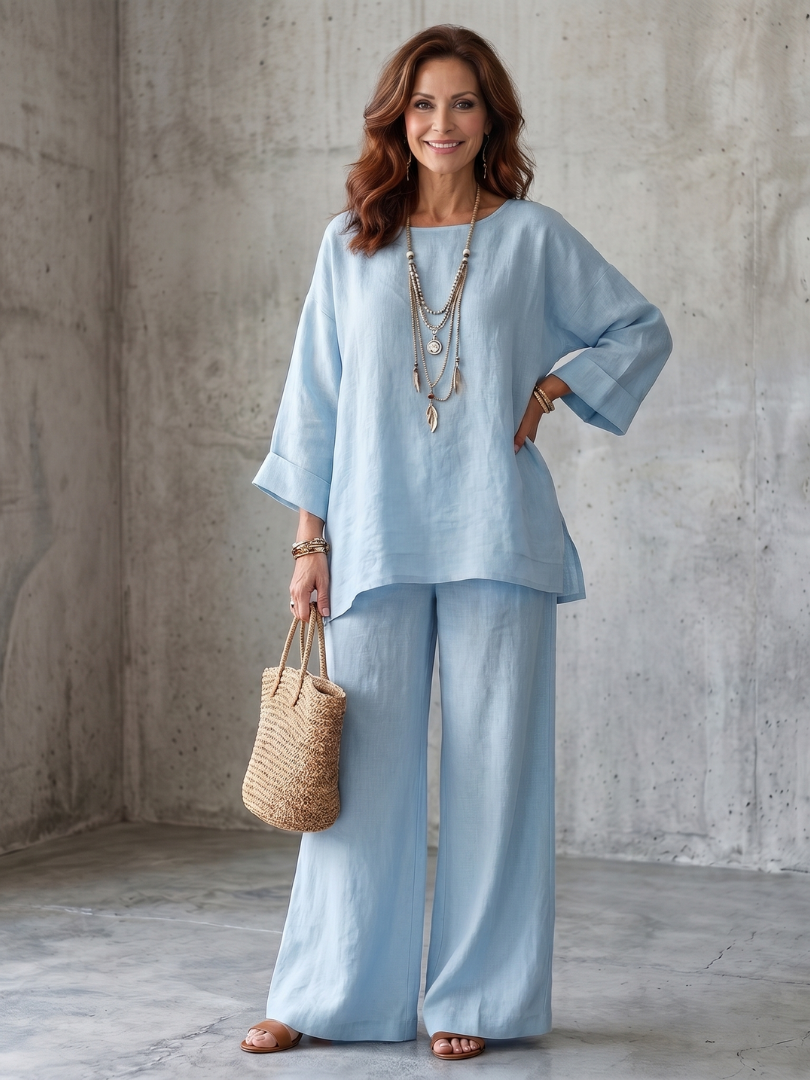 Prue | Oversized tuniek met wijde broek