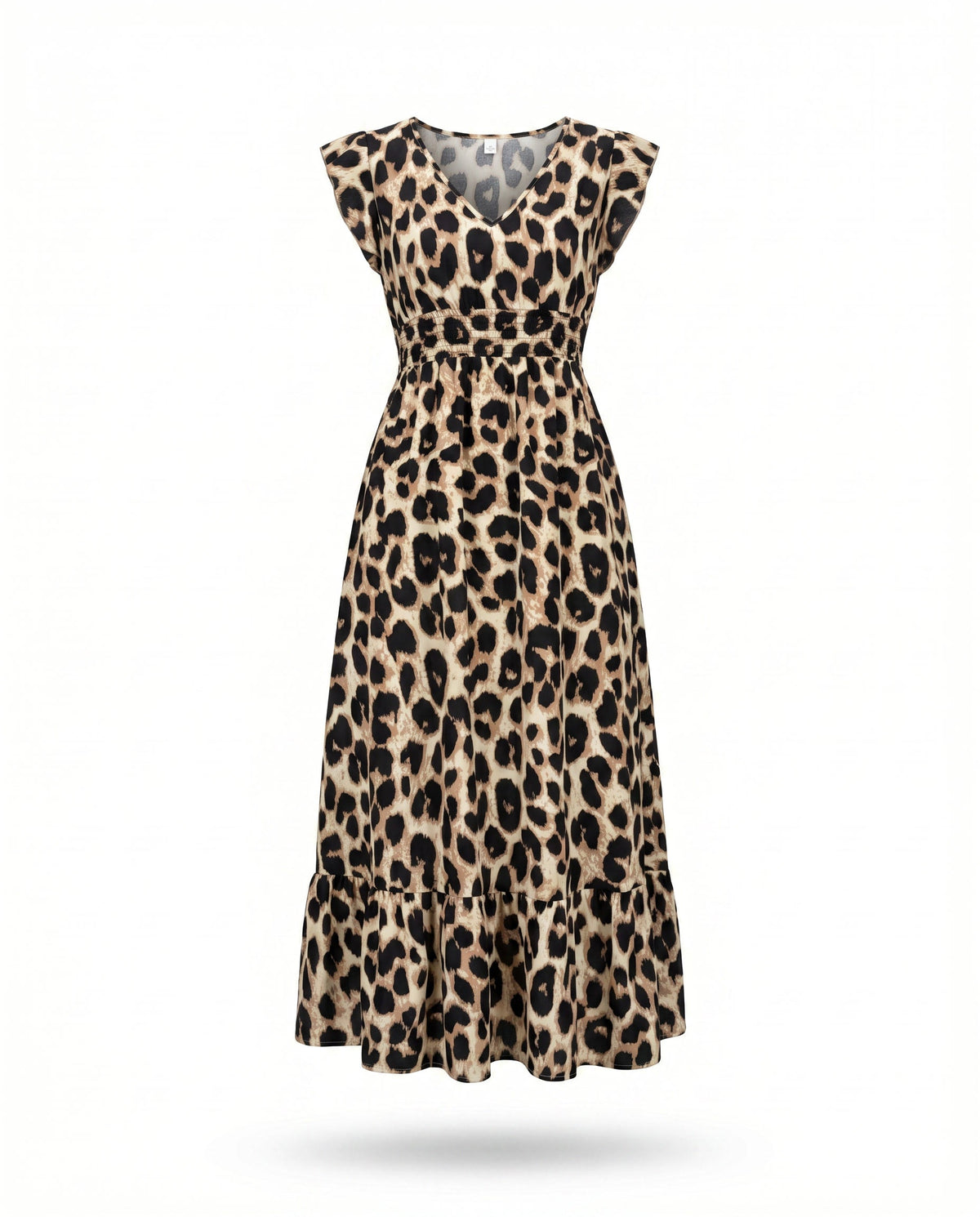 Maxi-jurk met bloemenprint en V-hals