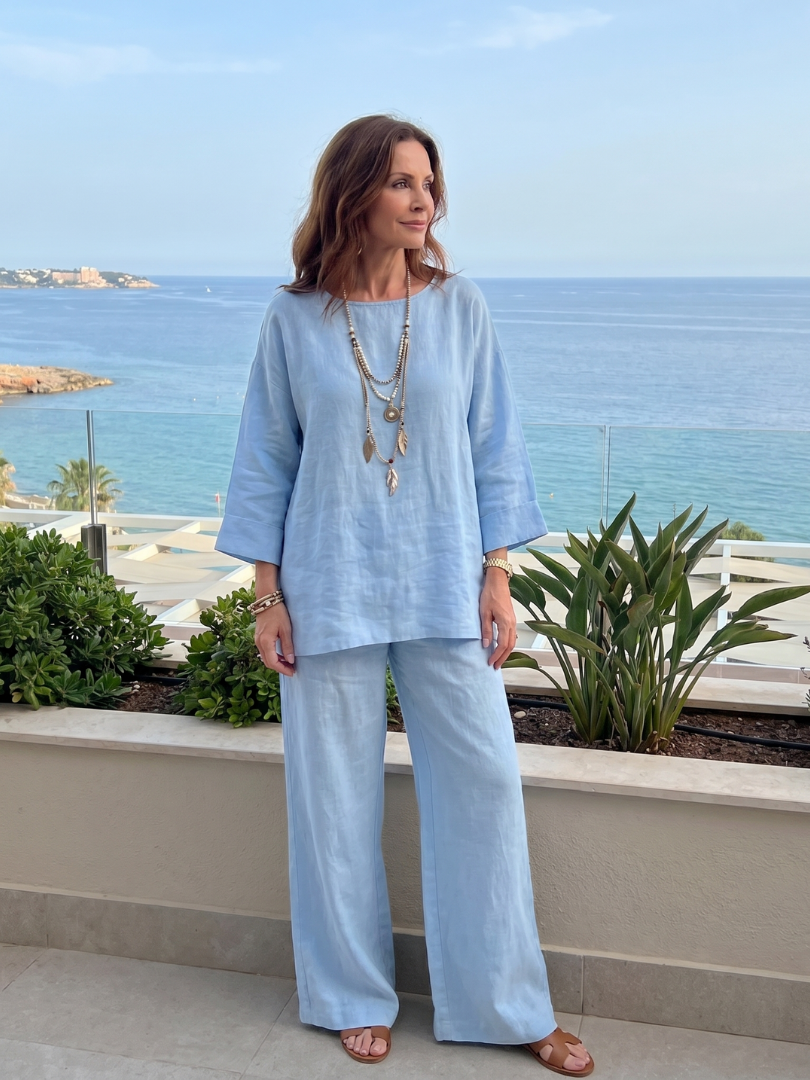 Prue | Oversized tuniek met wijde broek