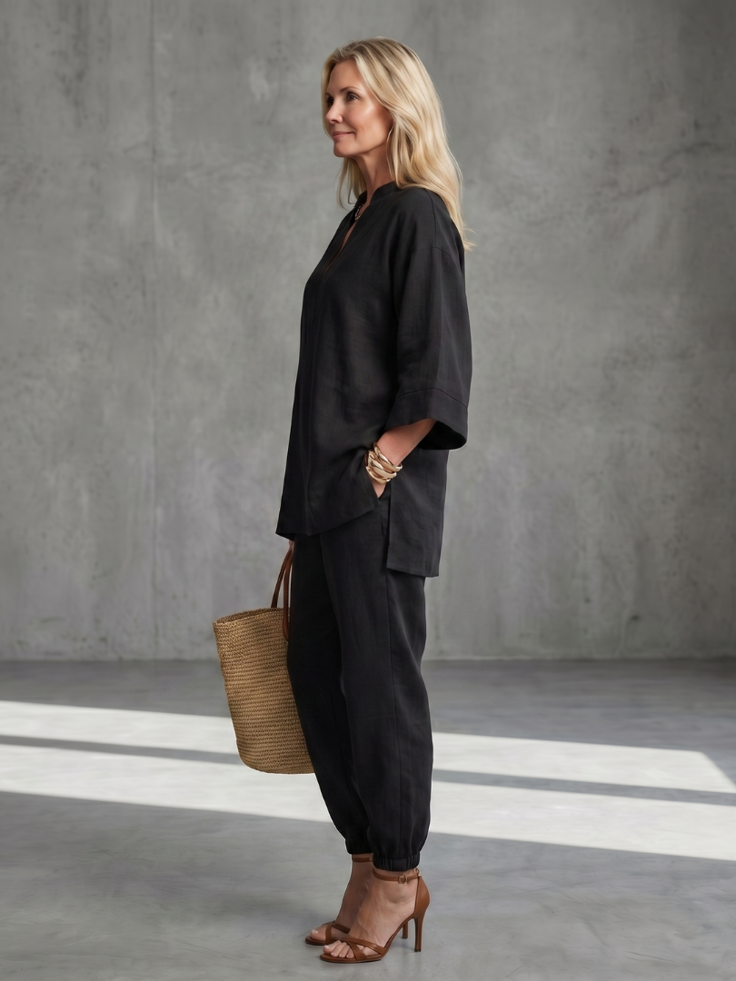 Georgiana | Tuniek met broek en V-hals