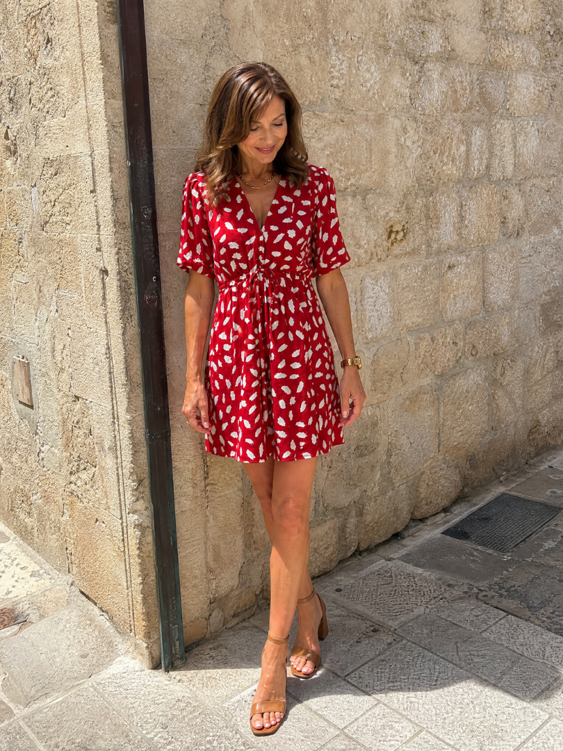 Newmal | Mini-jurk met print en knoopsluiting