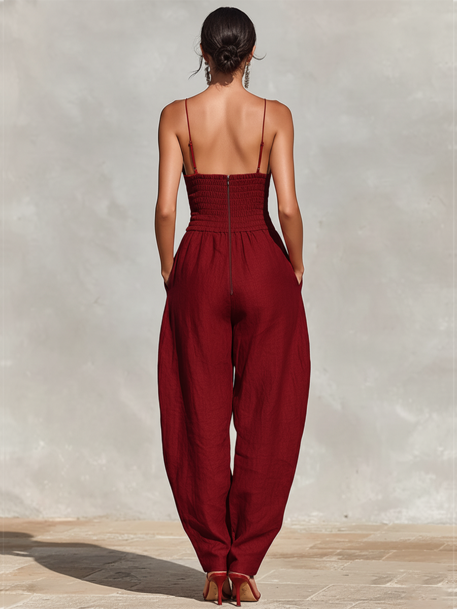 Estelle | Mouwloze jumpsuit met dunne bandjes