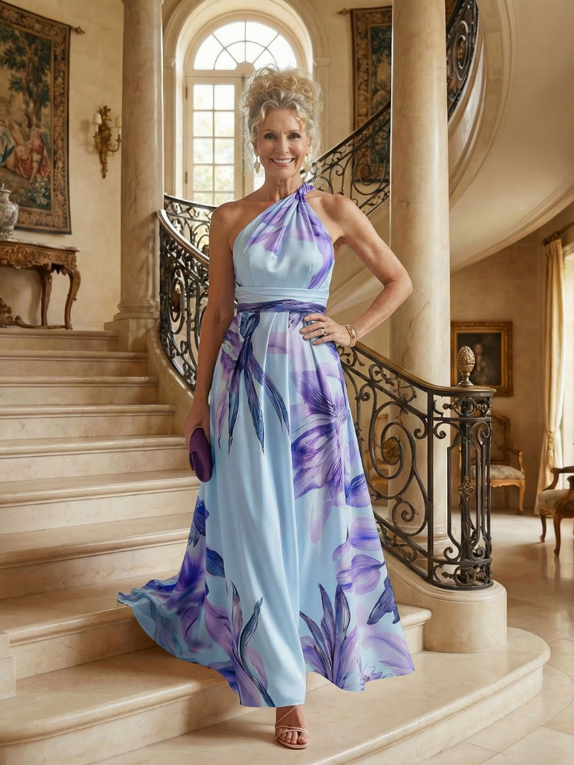 Amiel | Lichte maxi-jurk met bloemen