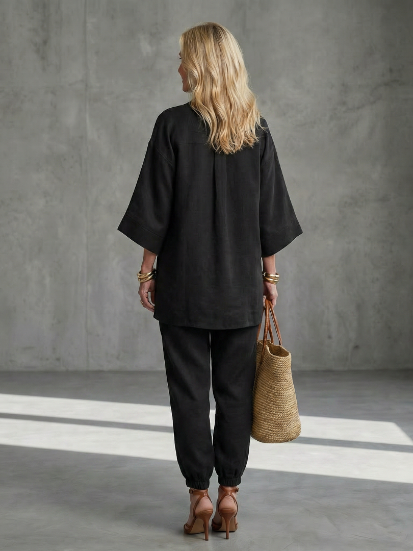 Georgiana | Tuniek met broek en V-hals