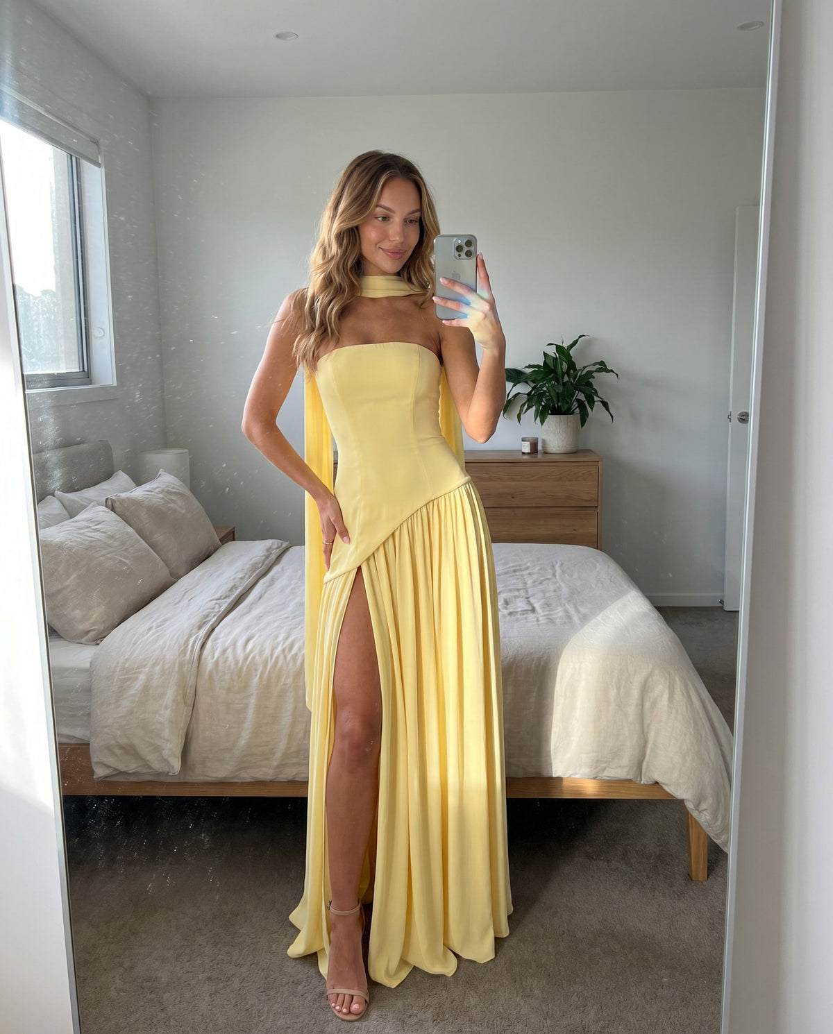 Cross Back | Bodycon maxi-jurk met open rug en split