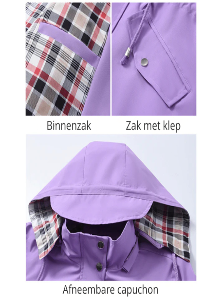 NOOR™ | Dames regenjas met totale bescherming en moderne elegantie voor dagelijks gebruik