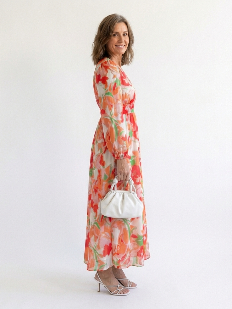 Althea | Maxi-jurk met lange mouwen