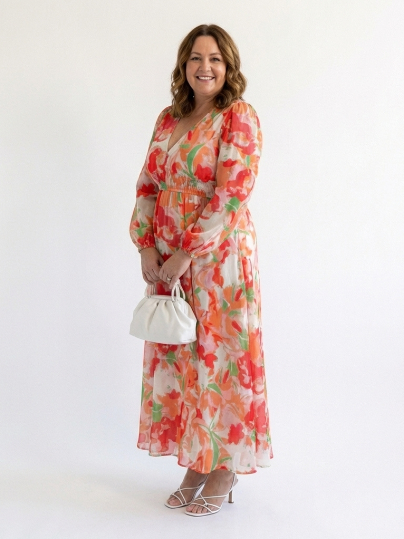 Althea | Maxi-jurk met lange mouwen