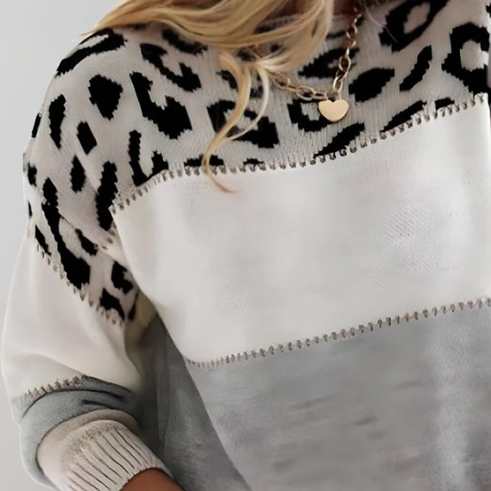 Rosa | Casual Trui met Luipaardprint