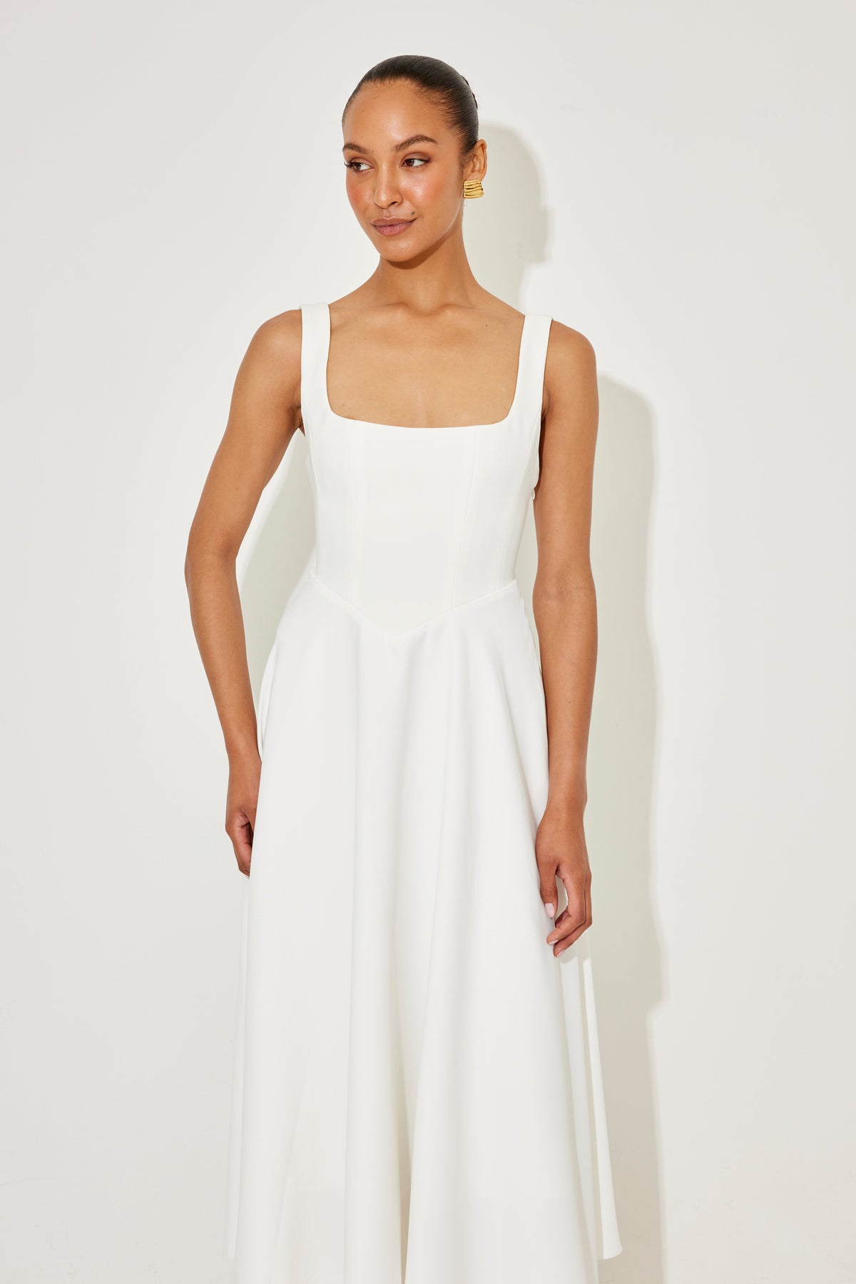 Amelia™ | Tijdloos vloeiend midi-jurk