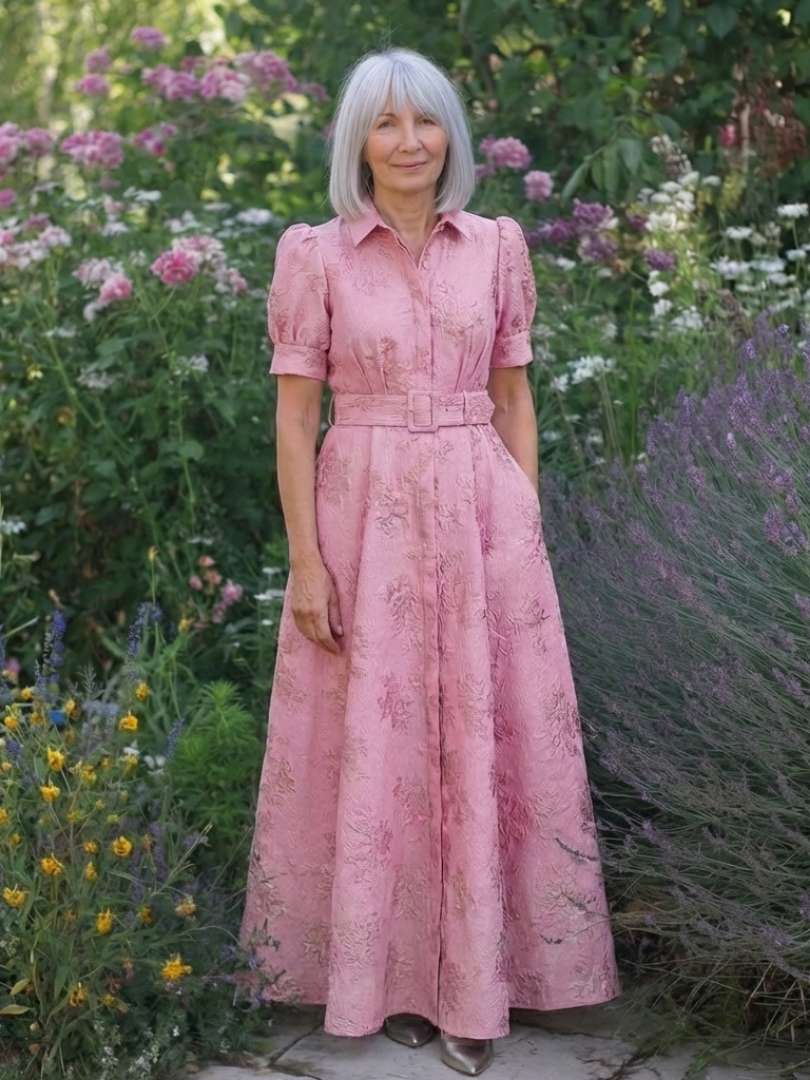 Xanthea | Maxi-blousejurk met ceintuur