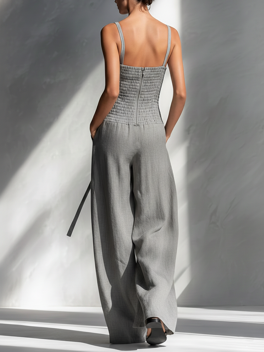 Charlotte | Mouwloze jumpsuit met vierkante hals