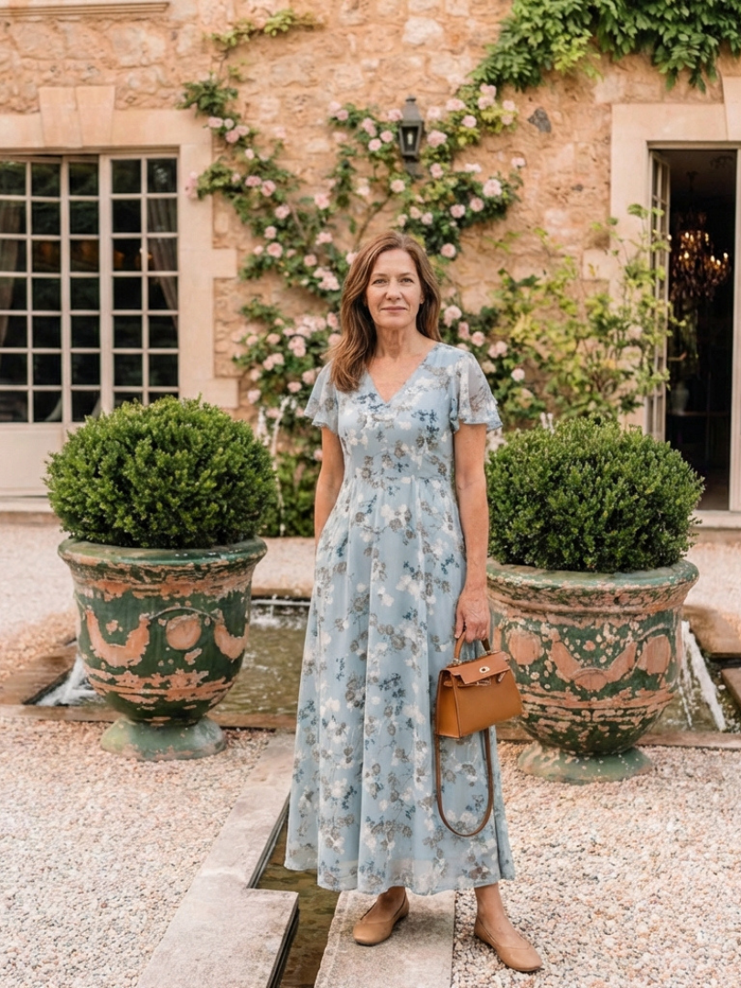 Ismeria | Maxi-jurk met bloemenprint