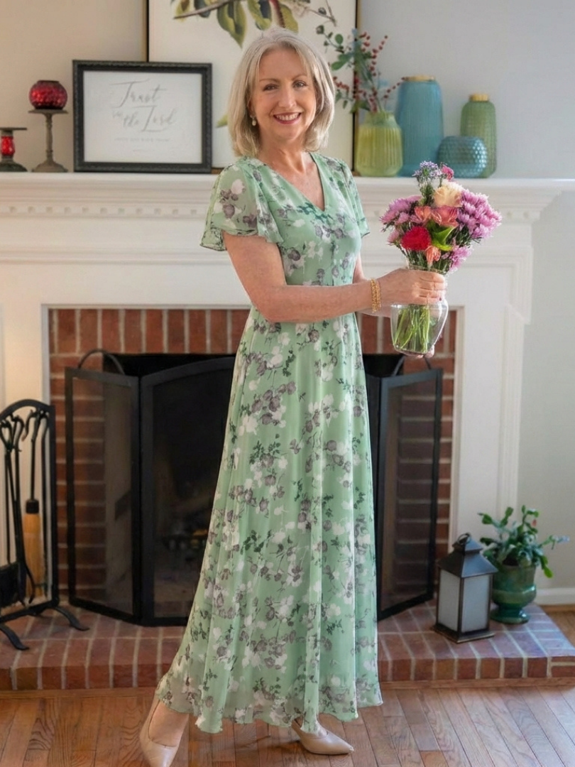 Ismeria | Maxi-jurk met bloemenprint