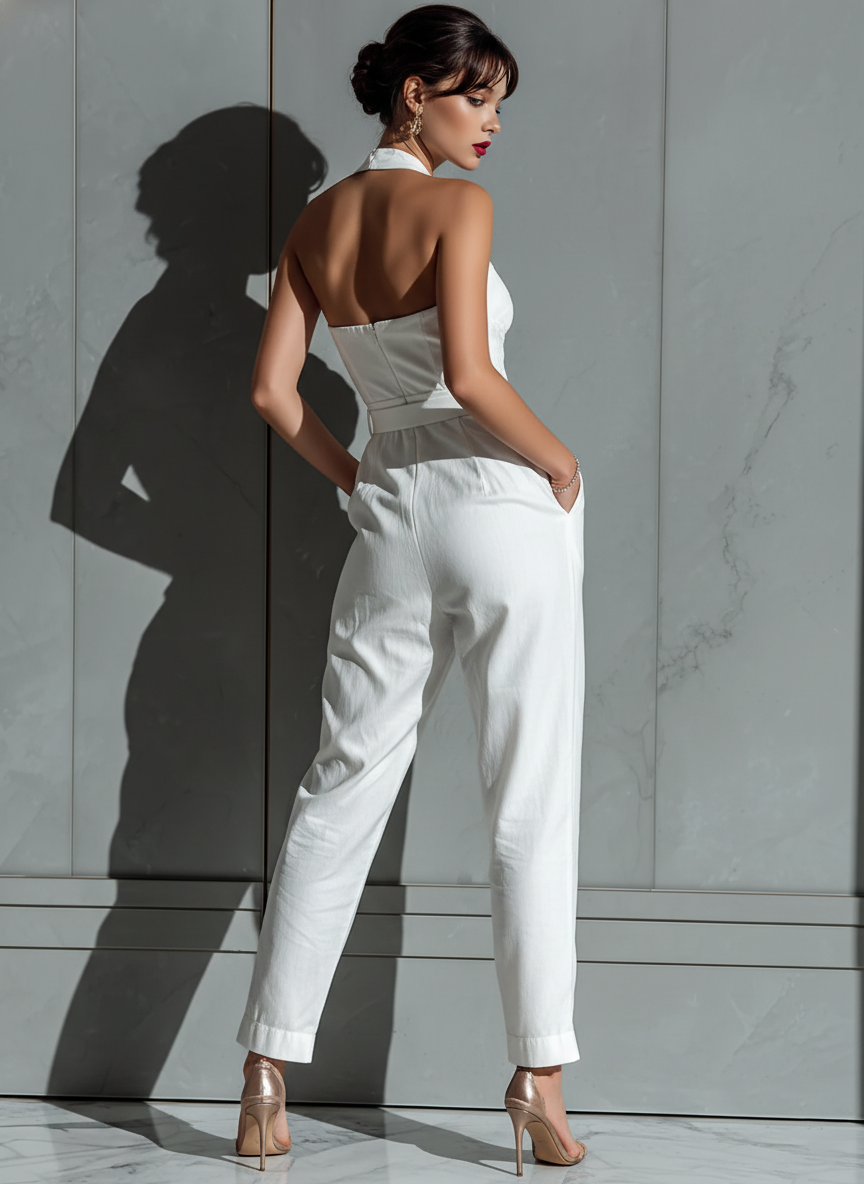 Manon | Mouwloze V-hals jumpsuit