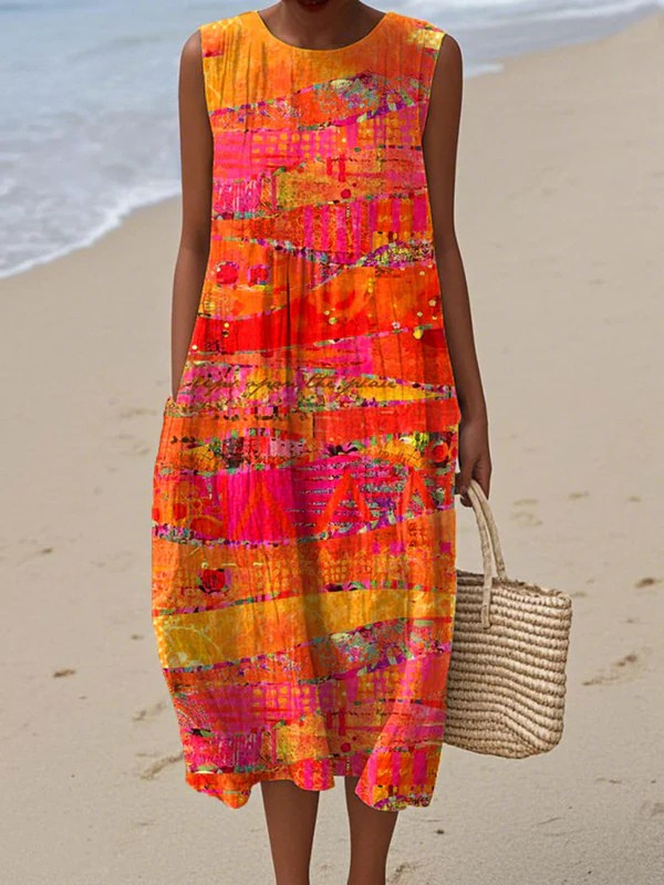 Faye™ || Sunset Midi Jurk