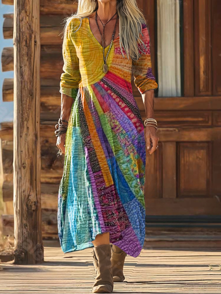Solana™ | Bohemian Sun Maxi Jurk