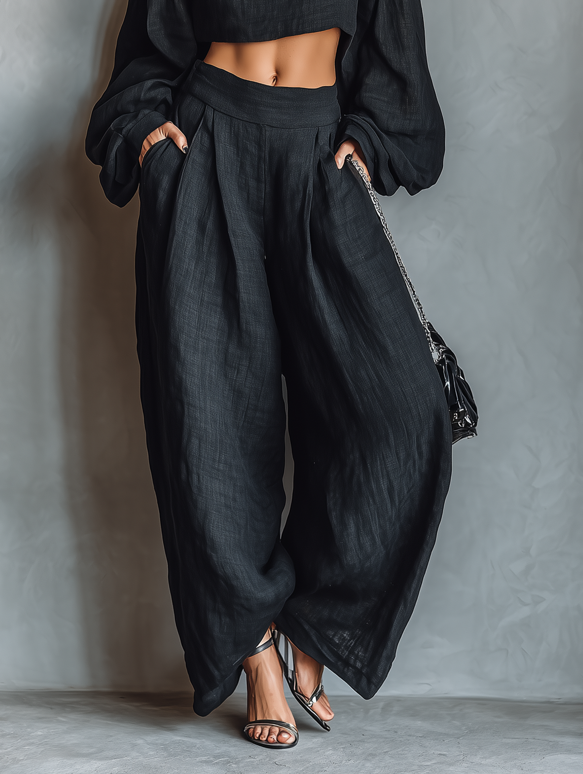 Tess™ || Off-shoulder set met wijde broek