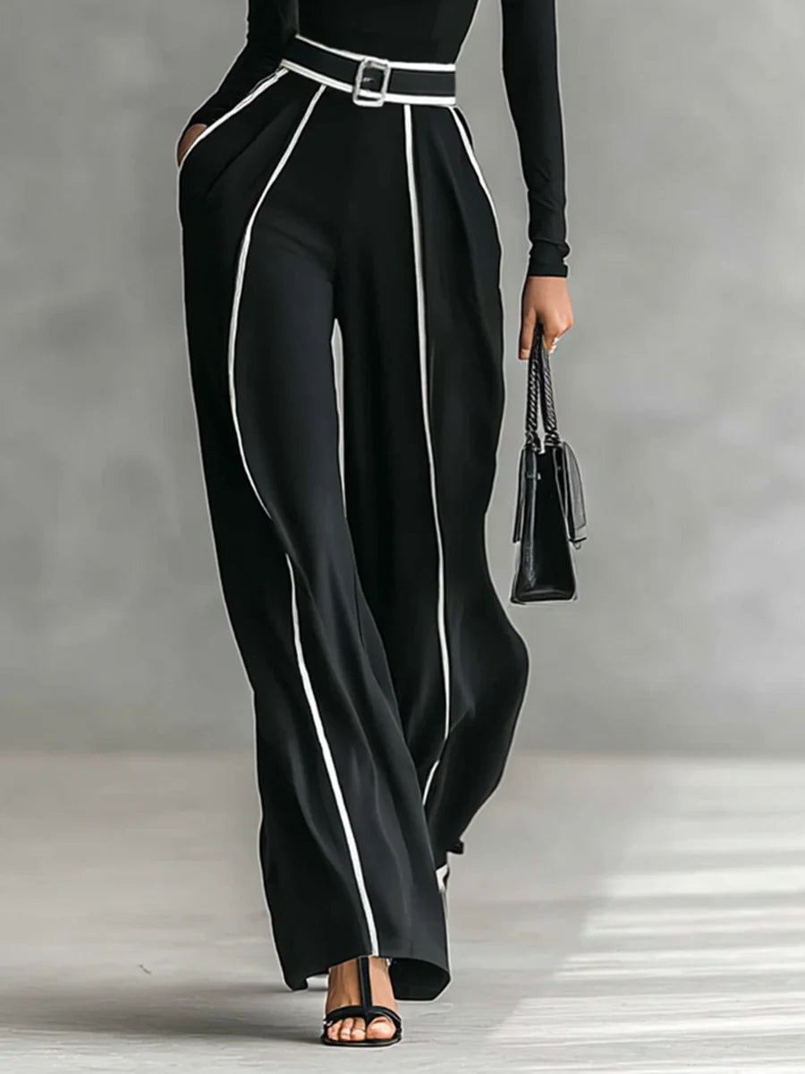 Vera™ || Elegante set met contrastdetail