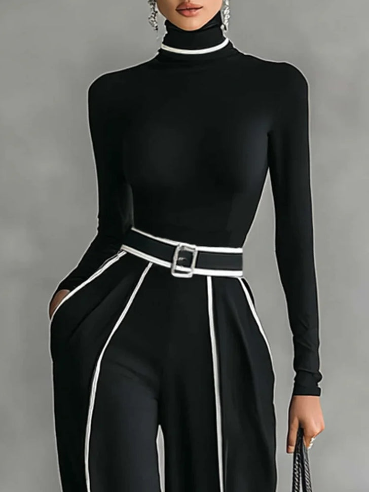 Vera™ || Elegante set met contrastdetail
