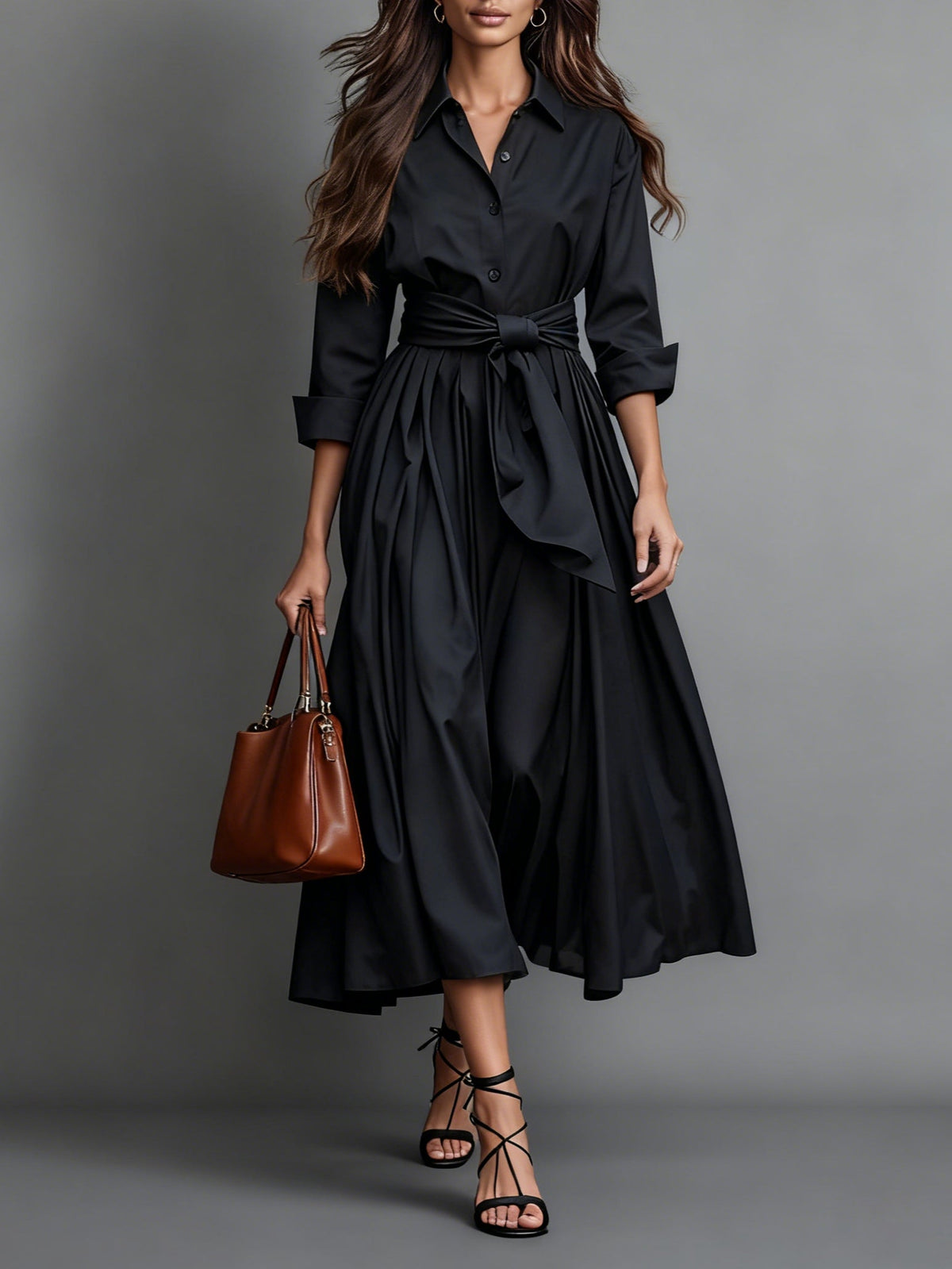 Marise™ | Elegante Maxi Jurk met Strikdetail