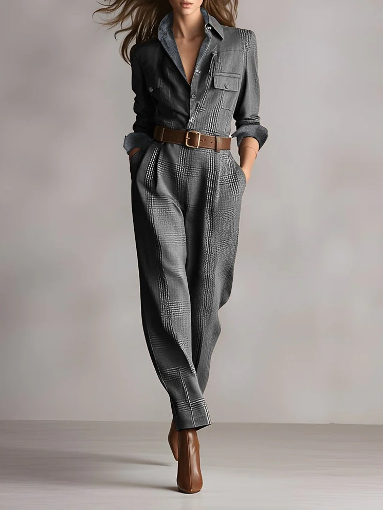 Anna™ || Geruite elegante jumpsuit