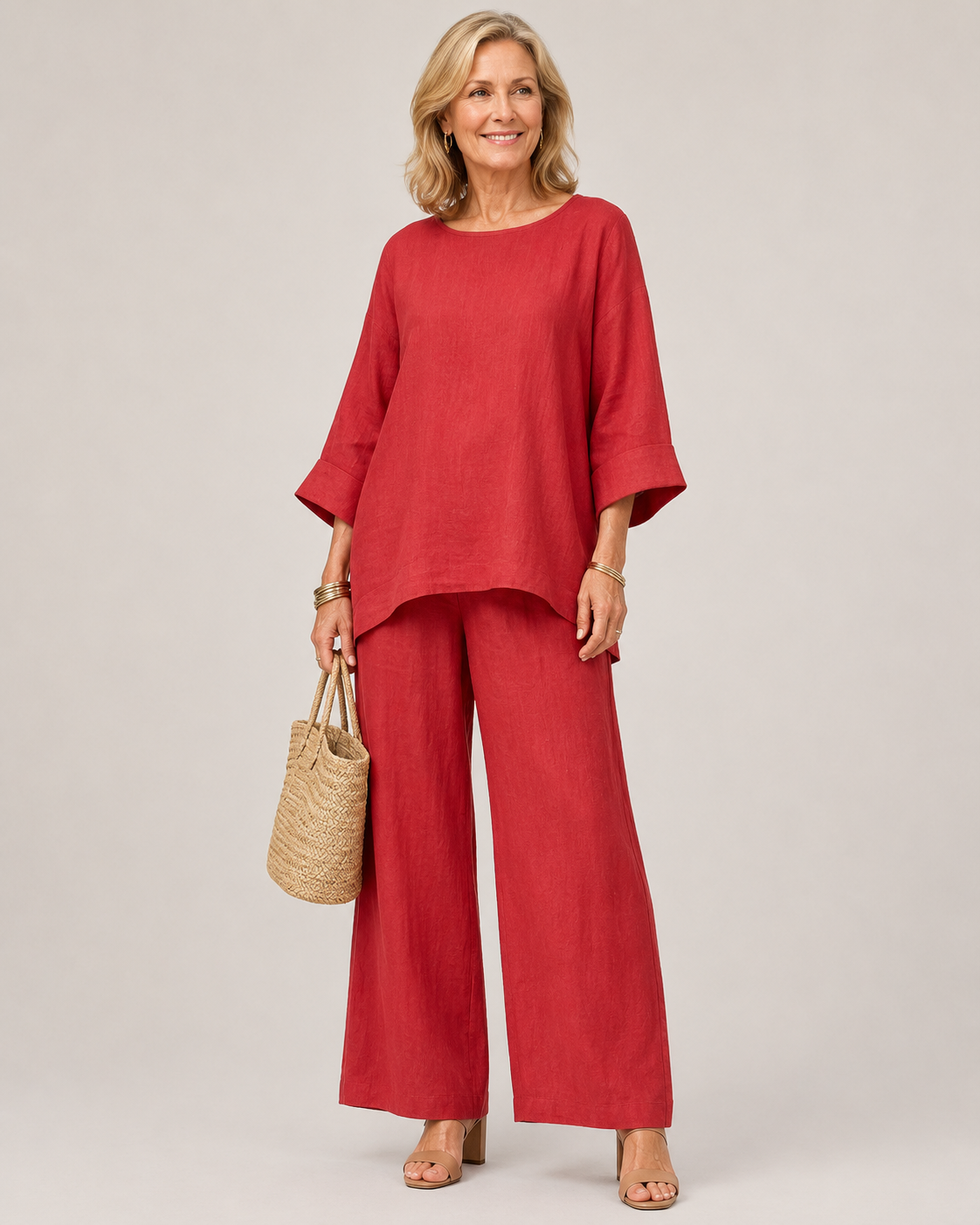 Prue | Oversized tuniek met wijde broek