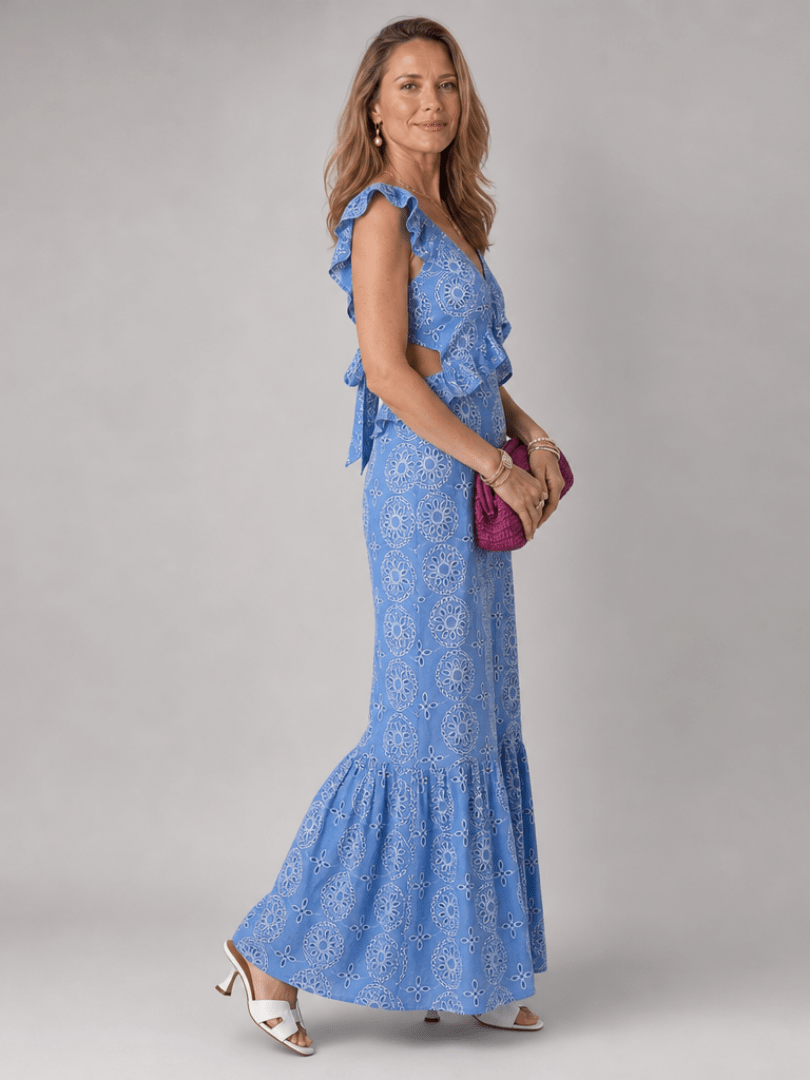 Alure | Mouwloze Midi-jurk met Rimpeldetails