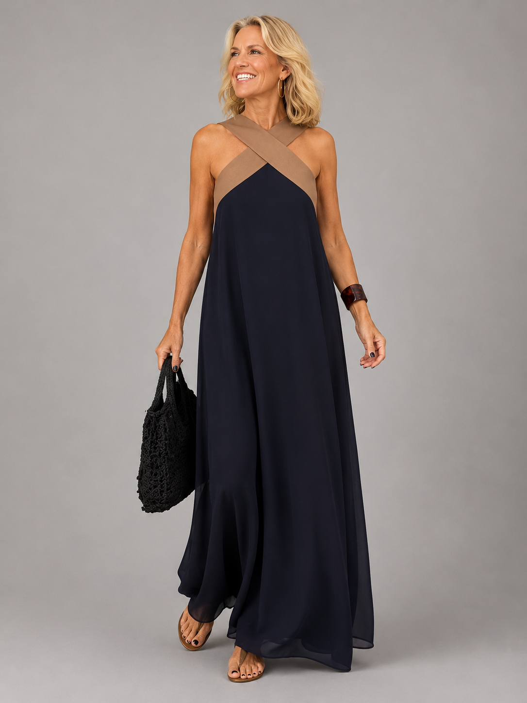 Velora | Elegante maxi-jurk met overslag