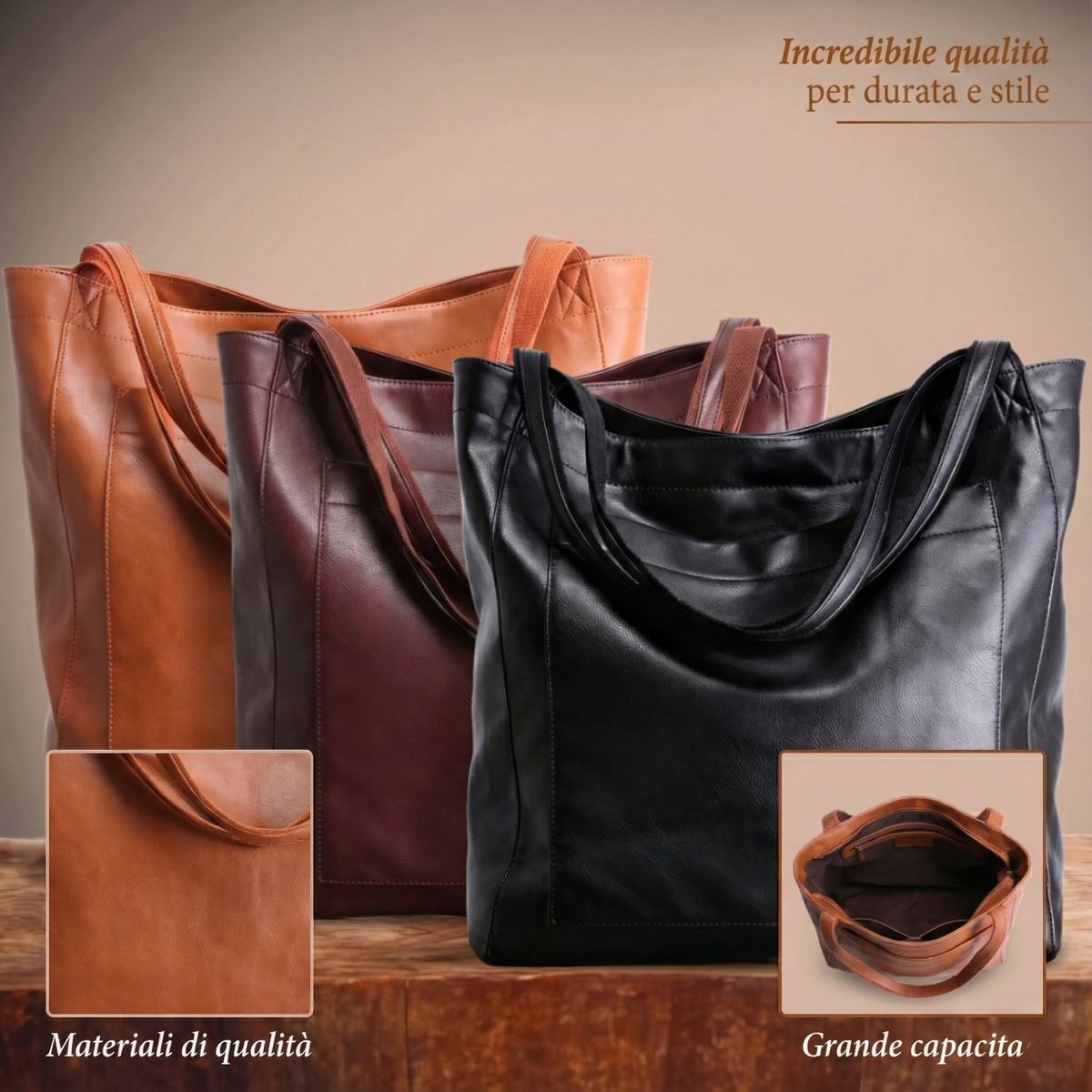 Lorena™ | Moderne en Elegante Leren Tas