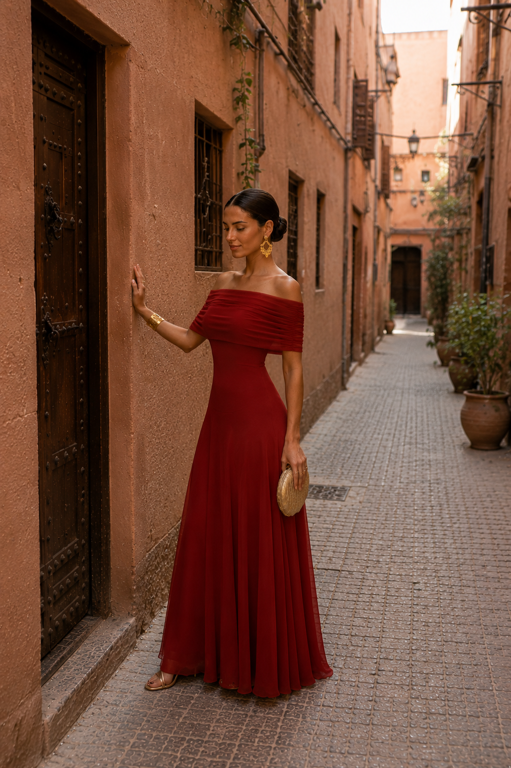 Toledo | Jurk in terracotta