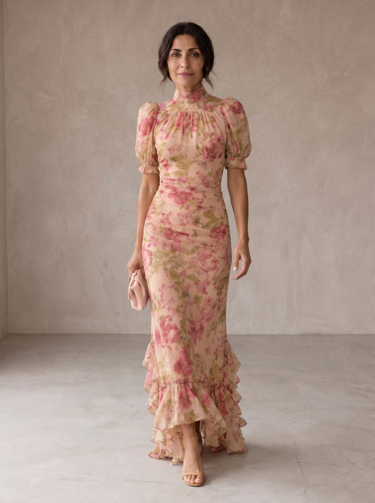 Rosario | Lange Bloemenjurk met Bloemenprint